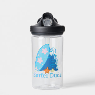 Botella De Agua Cuidado Surfer Dude Surfboard y Wave