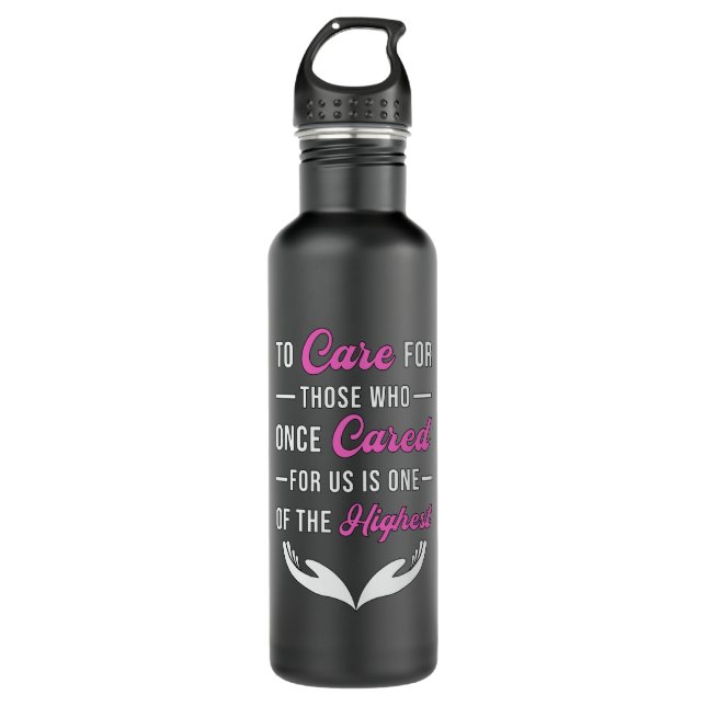 Botella De Agua Cuidados Cuidadores Cuidados Enfermera Enfermería  (Anverso)