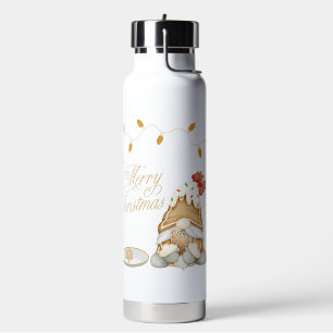 Botella De Agua Cuidados Navidades Gnome Eating Navidades Cookie