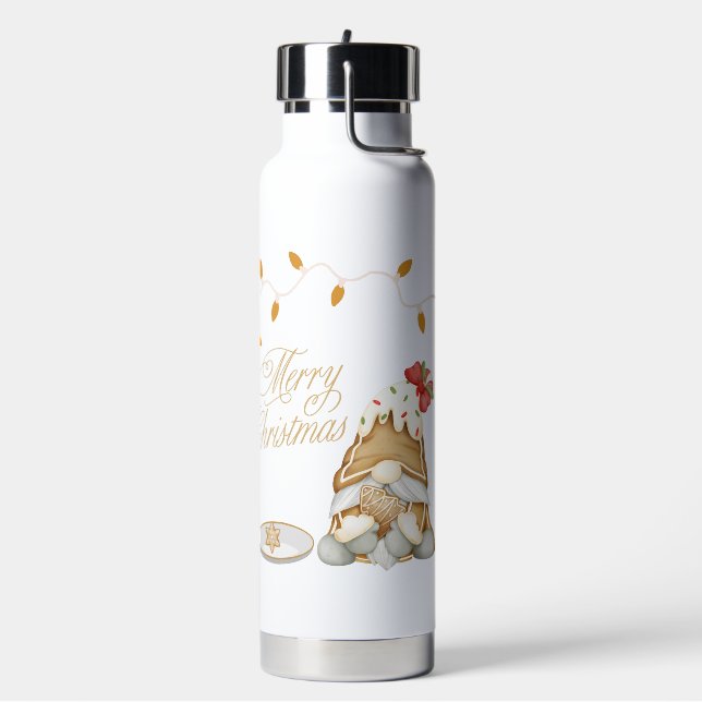 Botella De Agua Cuidados Navidades Gnome Eating Navidades Cookie (Izquierda)