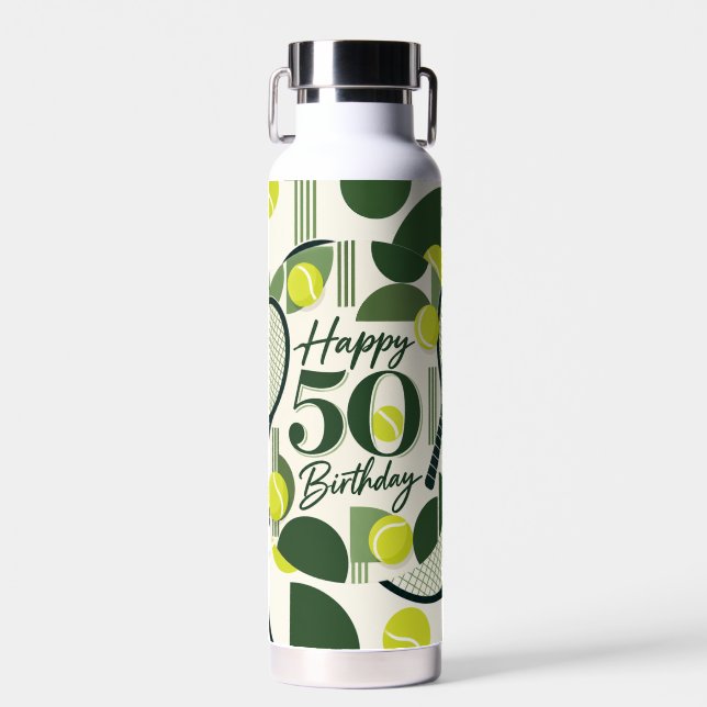 Botella De Agua Cumpleaños 50 de tenis  (Delantero)