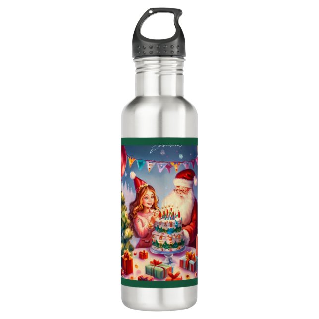 Botella De Agua Cumpleaños 8 de los navidades (Anverso)