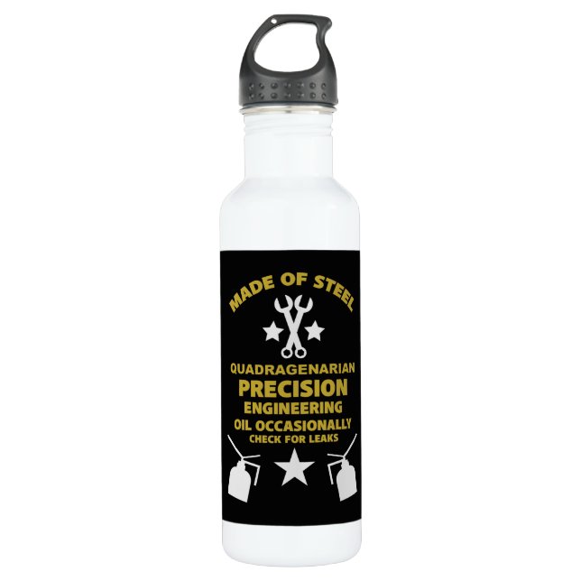 Botella De Agua Cumpleaños cuadriagenario (Anverso)