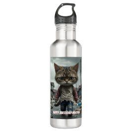 Botella De Agua Cumpleaños de un bebé gato lindo - Regalo personal
