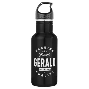 Botella De Agua Cumpleaños del nombre personalizado de Gerald
