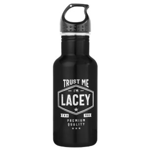 Botella De Agua Cumpleaños del nombre personalizado de Lacey