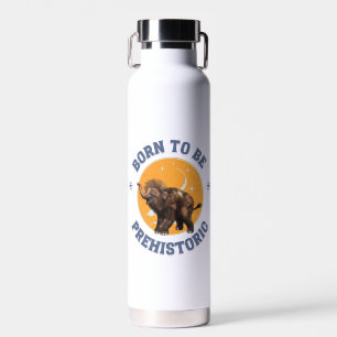 Botella De Agua Cumpleaños prehistórico de mamut bebé divertido