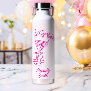 Botella De Agua Cumpleaños Treinta 30 Sucios Rosa de Moda