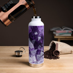 Botella De Agua Cúmulo de Cristal Curativo de Amatista