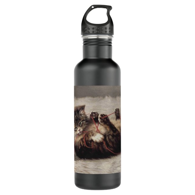 Botella De Agua Cuna de gato, bola de yarn de gato (Anverso)