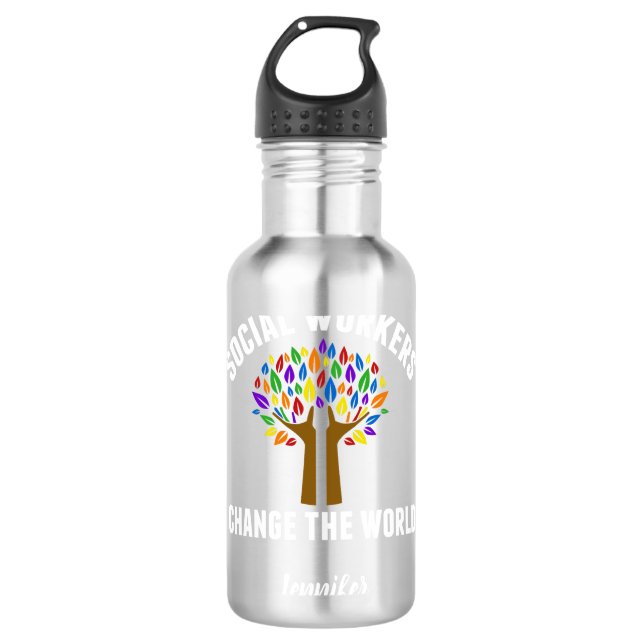 Botella De Agua Cuota de trabajo social (Anverso)
