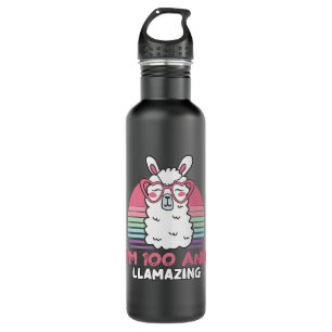 Botella De Agua Curiosa Llama Adorable Regalo de cumpleaños número