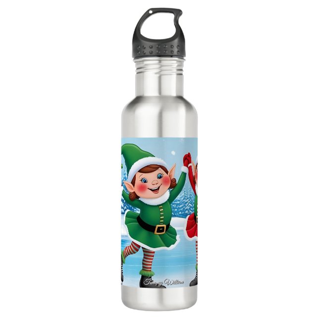 Botella De Agua Curiosa moda moderna Funny Feliz Navidad (Anverso)