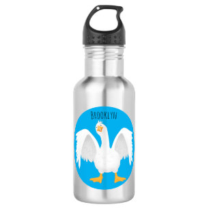 Botella De Agua Curioso ilustracion de personalizado ganso domésti