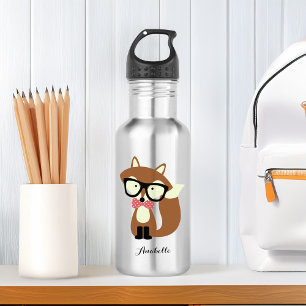 Botella De Agua Curte Brown Hipster Fox