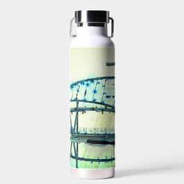 Botella De Agua Curvas azules