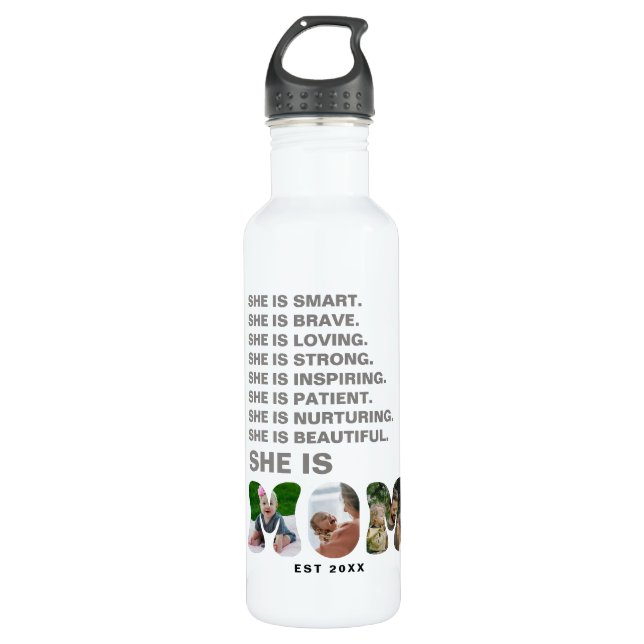 Botella De Agua Custom Affirmation New Mom photo Gift (Anverso)