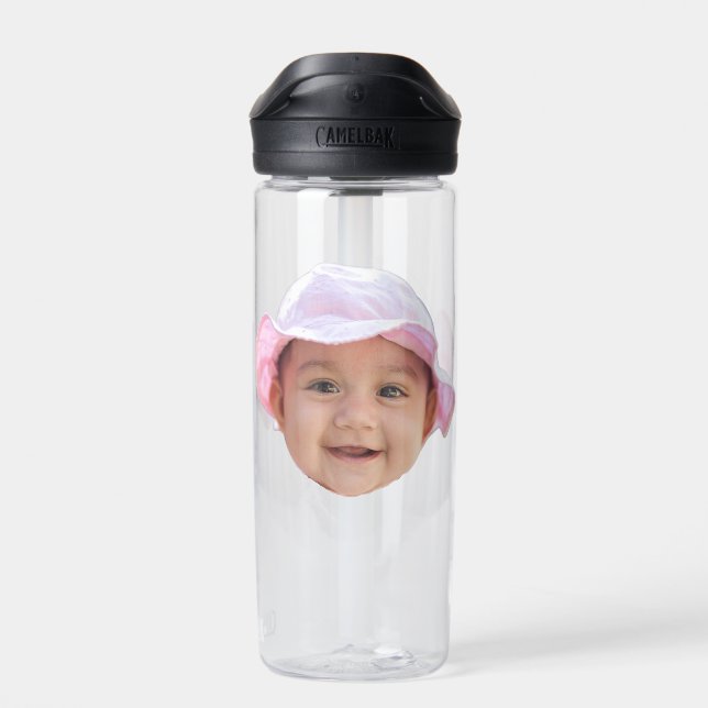 Botella De Agua Custom Baby Photo, Baby Photo Face (Atrás)