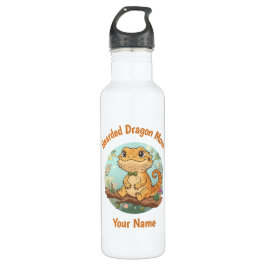 Botella De Agua Custom Bearded Dragon Mom Water Bottle