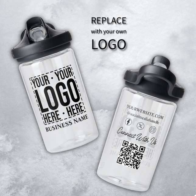 Botella De Agua Custom Business Logo Corporate Company Modern Cool (Subido por el creador)