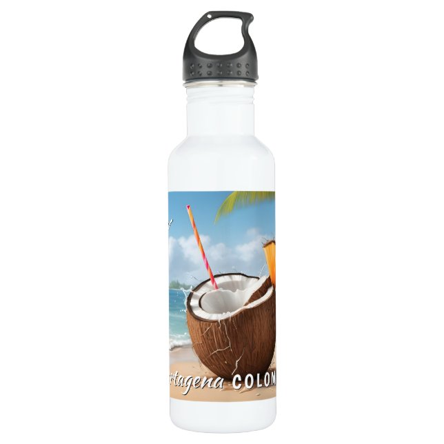 Botella De Agua Custom Location Coco Loco (Anverso)