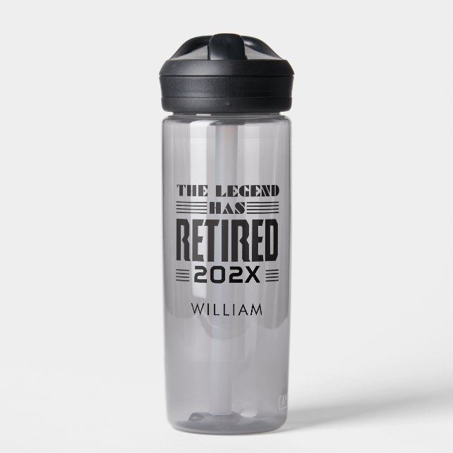 Botella De Agua Custom Retirement Swag for Coworker (Delante)