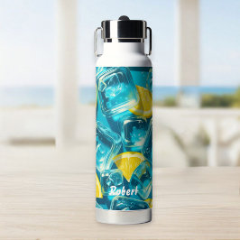 Botella De Agua Custom Stainless Steel Water Bottle Ice Lemon 