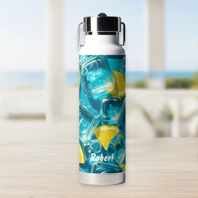 Botella De Agua Custom Stainless Steel Water Bottle Ice Lemon  (Subido por el creador)