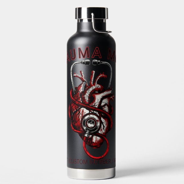 Botella De Agua Custom Trauma Nurse Mom Anatomical Heart  (Izquierda)