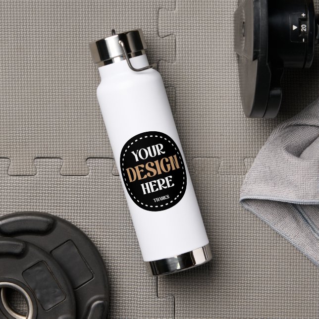 Botella De Agua custom, unique, sleek & minimalist (Gimnasio (girado))