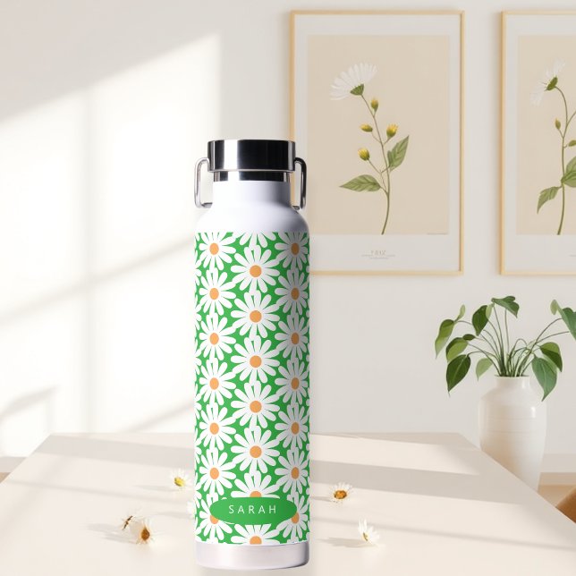 Botella De Agua Customizable Daisy Pattern Insulated Water Bottle  (Subido por el creador)