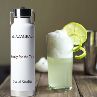 Botella De Agua Customized Elegant Cute New Term Teacher Name Gift