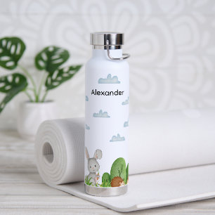 Botella De Agua Cute acuarela Woodland Forest Animals Árboles