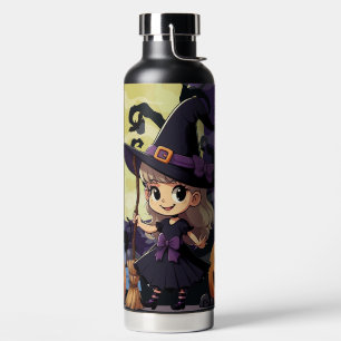 Botella De Agua Cute Anime Halloween Witch