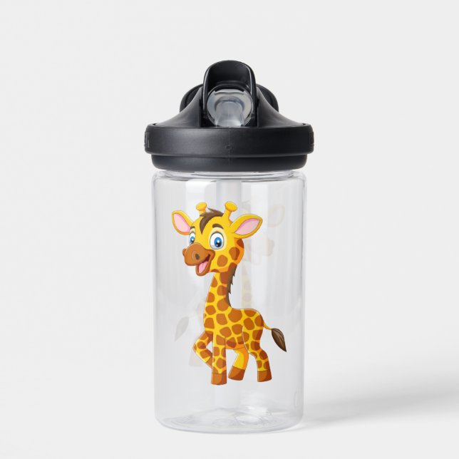 Botella De Agua Cute Baby Giraffe Smiling Cartoon-35280 (Delante)