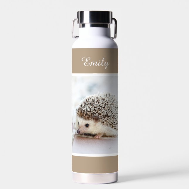 Botella De Agua Cute Baby Hedgehog Personalizado (Delantero)