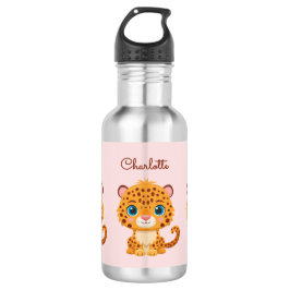 Botella De Agua Cute Baby Leopard Safari Animal Kids