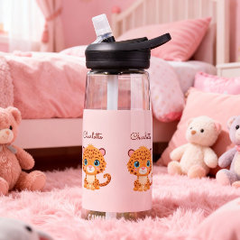 Botella De Agua Cute Baby Leopard Safari Animal Kids