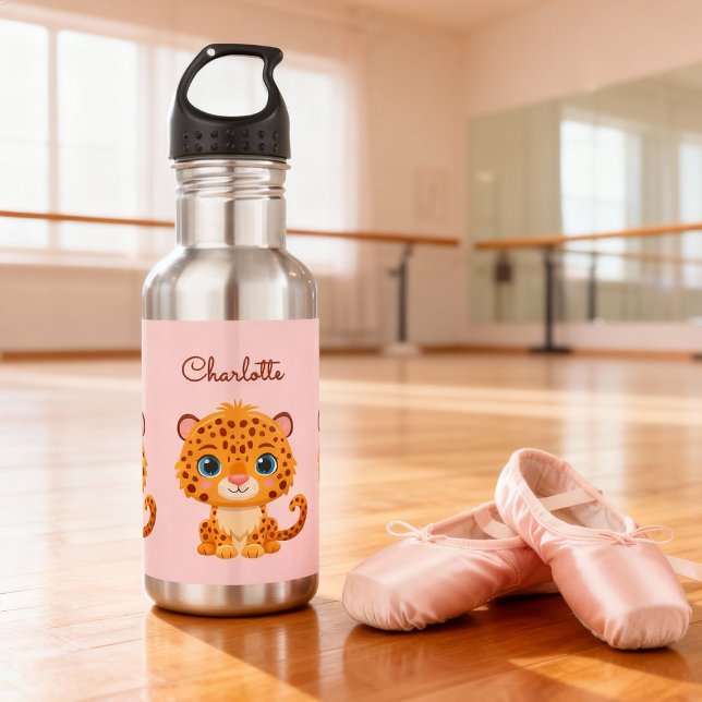 Botella De Agua Cute Baby Leopard Safari Animal Kids (Subido por el creador)