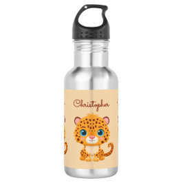 Botella De Agua Cute Baby Leopard Safari Animal Kids