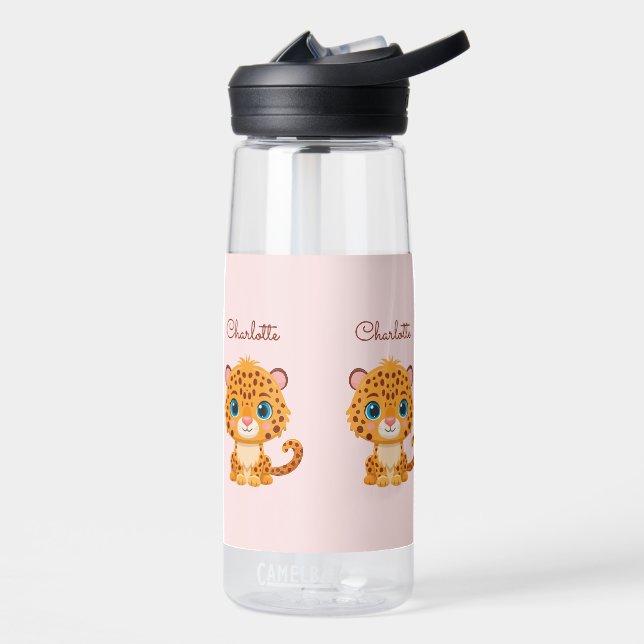 Botella De Agua Cute Baby Leopard Safari Animal Kids (Izquierdo)