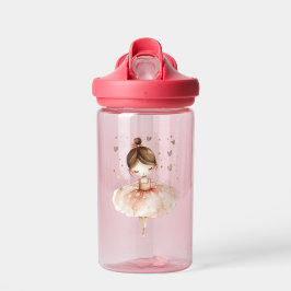 Botella De Agua Cute Ballerina Ballet Dance Love Hearts Watercolor