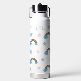 Botella De Agua Cute Boho Whimsical Rainbow Girls