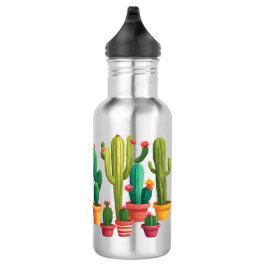 Botella De Agua Cute Cactus