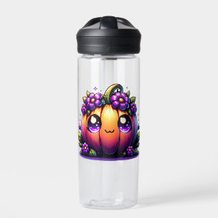 Botella De Agua Cute Chibi Feliz Calabaza de Halloween