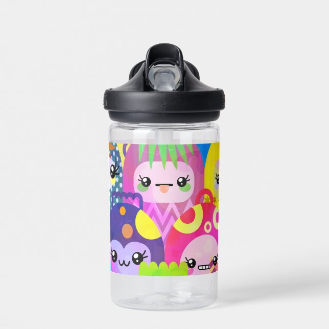 Botella De Agua Cute Colorful Cartoon People Characters (Delante)