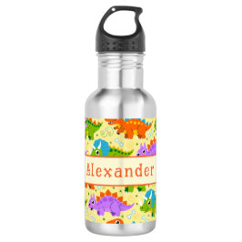 Botella De Agua Cute Customizable Dinsosaur Print