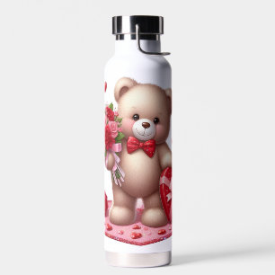 Botella De Agua Cute El día de San Valentín Teddy Bear