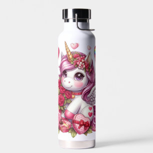 Botella De Agua Cute El día de San Valentín unicorn