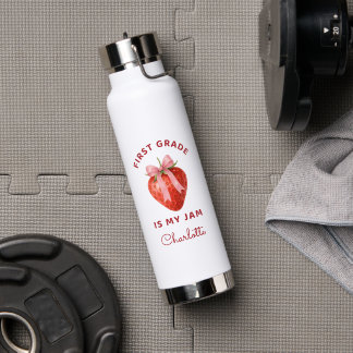 Botella De Agua Cute First Grade is my jam Back to School Teacher